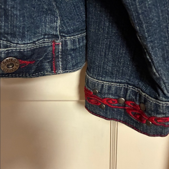 Monroe & Main Dark Blue Denim Jacket - Picture 8 of 8